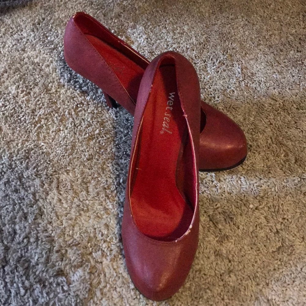 Dark red heels